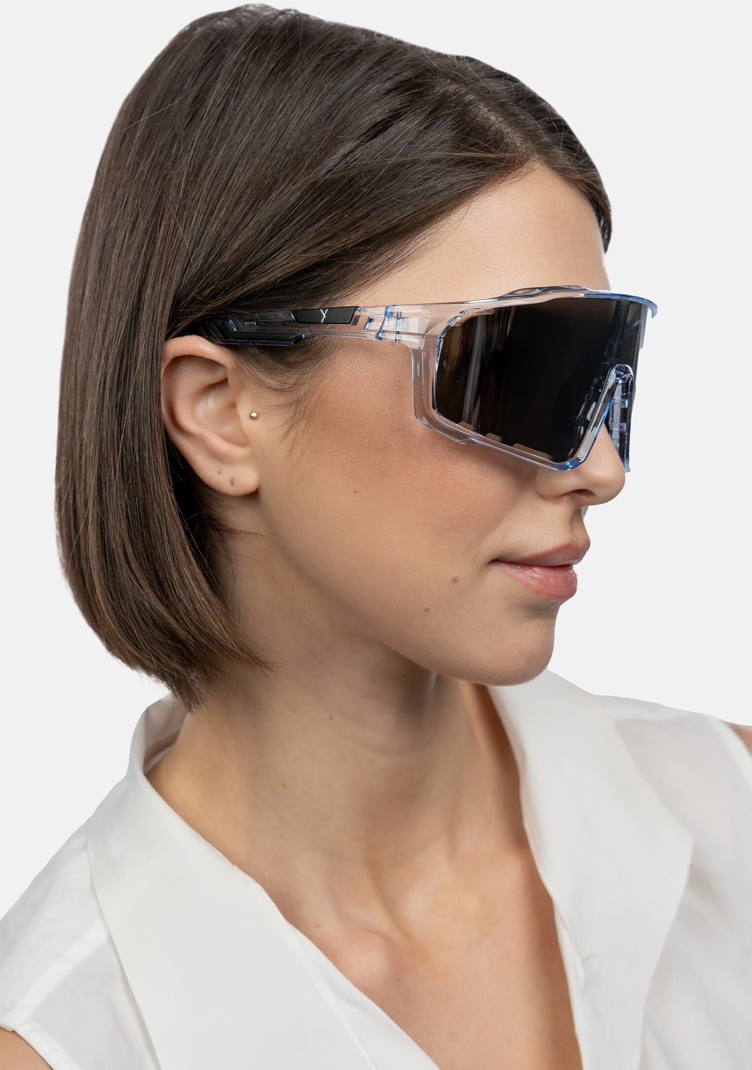 Monoscheibensonnenbrille SURI FREY "Sonnenbrille SFY Francy", Damen, blau (lightblau 530), Sonnenbrillen Monoscheibensonnenbrille