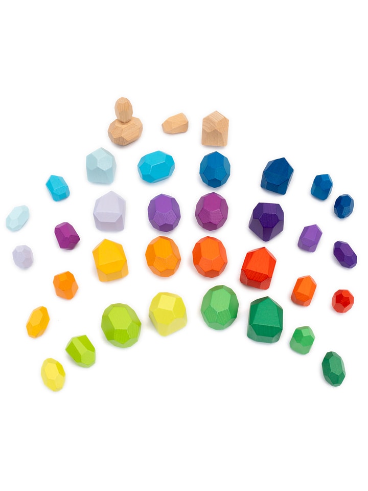 SUNNYSUE Regenbogen-Bausteine - 40 Stück - ab 3 Jahren - onesize