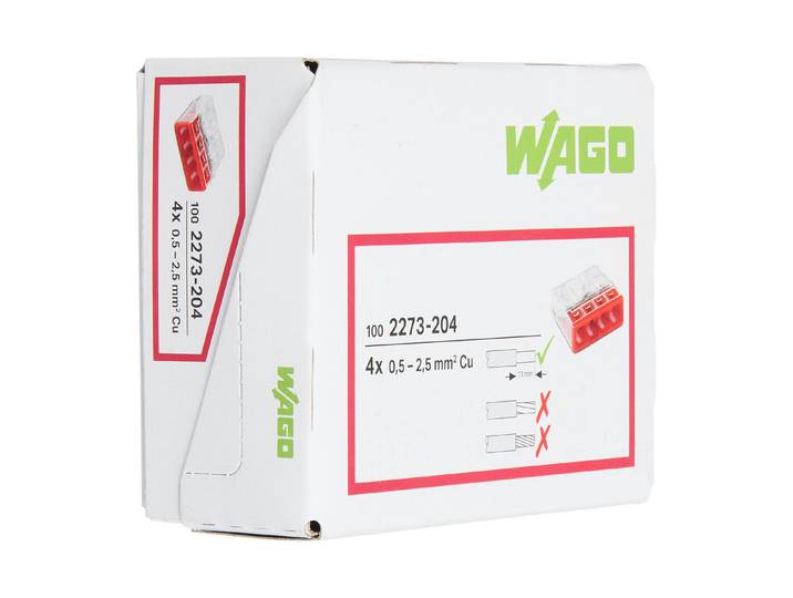 Wago Steckklemme Compact 4x 0.5-2.5mm2 100 Stk.