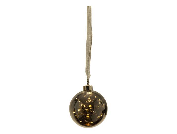Star Trading 12.457-77 Bauble Glow Glaskugel Silber