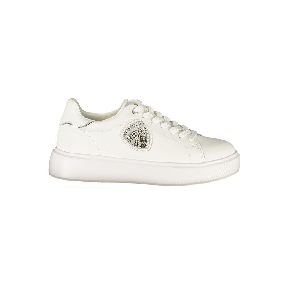 Blauer Bianco Leder Damen Sneaker