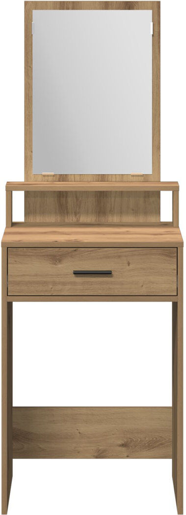 17 Stories Dressing Table with Mirror Artisan Oak 140cm H X 50cm W X 41cm D