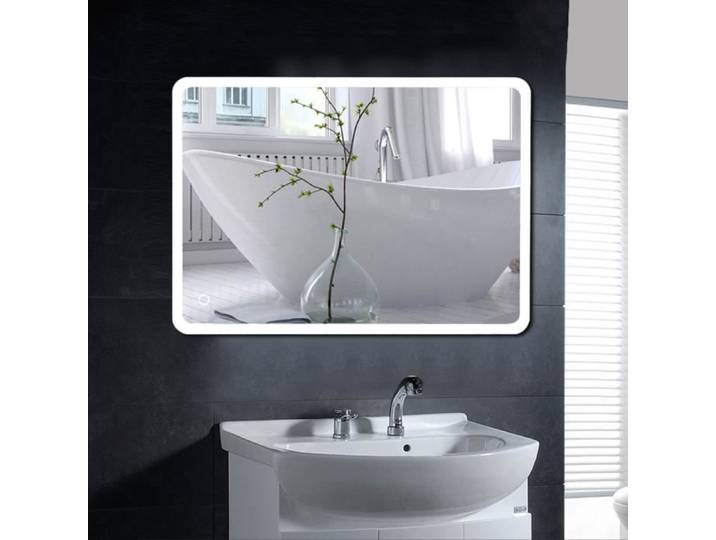 LUXS NOUVEAU design Miroir de salle de bains avec LED éclairage 70x50cm