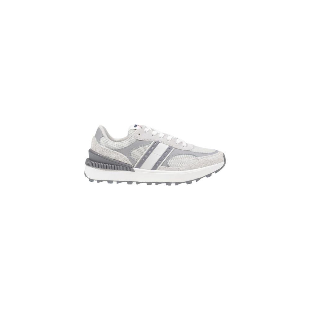 Tommy Hilfiger Jeans Graue Wildleder-Leder Sportlichen Sneakers