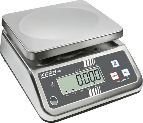 Kern Tischwaage FFN 6K2IPM Wägebereich (max.) 6kg Ablesbarkeit 2g akkubetrieben, über Steckernetzteil Silber