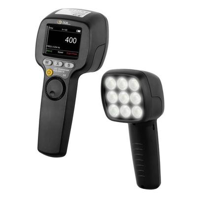 PCE Instruments Digital Stroboskop PCE-DSX 10 |60 … 999999 U/min |Lichtquelle 9 LED´s |1500lx|IP20 |Datenspeicher