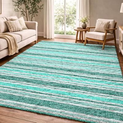 Addison Rugs Premium Washable Super Soft Nassau Stripe Dream Shag Rug
