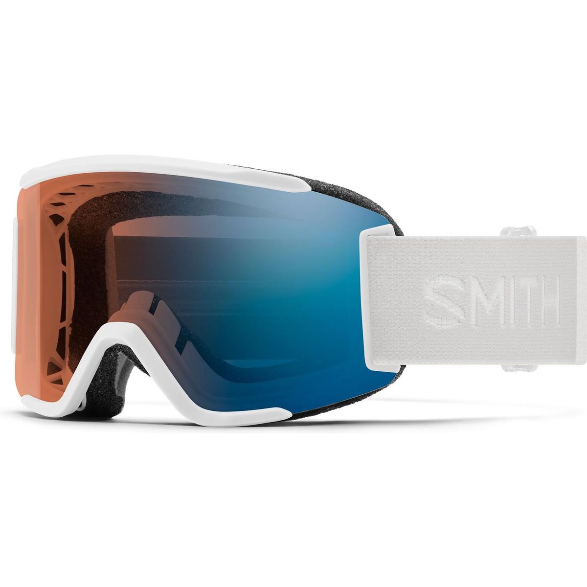 Smith Squad S white vapor chromapop pro photochromic blue mirror M0076433F994L