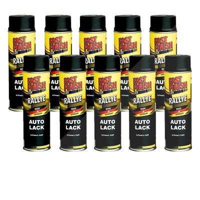 Fast Finish 10x 500ml RALLYE Autolack schwarz matt [Hersteller-Nr. 292828]