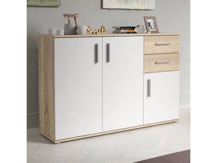 Buffet Kiltealy III 120 x 82 x 31cm Blanc/Marron