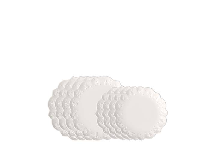 Teller-Set VILLEROY & BOCH Toy's Delight Royal Classic Teller Set 8-tlg. , weiß, 8, Porzellan, Geschirr-Sets, Teller-Set, Mikrowellensicher