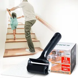 KARAT Antirutschstreifen für Treppe Stufenmatte Selbstklebend inkl. Montageroller Henri 10 x 60 cm 15 Stück