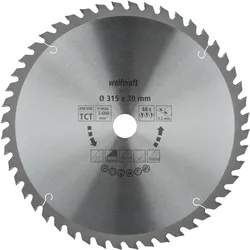 wolfcraft, Sägeblatt, 1 Tisch-Kreissägebl. HM, 48 Zähne ø315mm