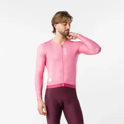 Castelli Giro 109 Corretto Herrentrikot Langarm Rosa Giro Gr. M