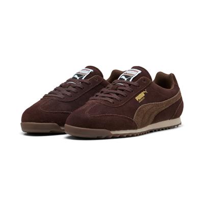 Sneaker PUMA "ARIZONA SD", Herren, Gr. 42, Textil, braun (chocolate fondue, chocolate, gum), Leder, unifarben, Schuhe Sneaker, für sportliche und Streetwear Anlässe, mit Leder-Obermaterial
