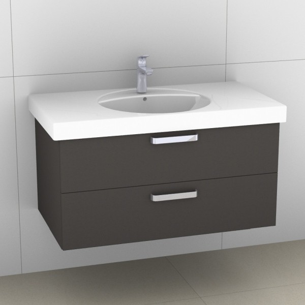 Artiqua 413 Waschtischunterschrank für Preciosa 124200, 124220 Stahlgrau, 413-WU2L-K43-7142-88 413-WU2L-K43-7142-88