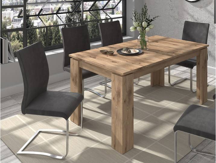 Esstisch Titan , Ausziehtisch , Nox Oak , 160 (200) x 90