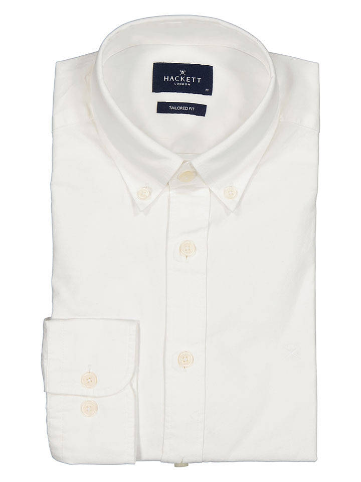 Hackett London Hemd - Tailored fit - in Weiß - XL