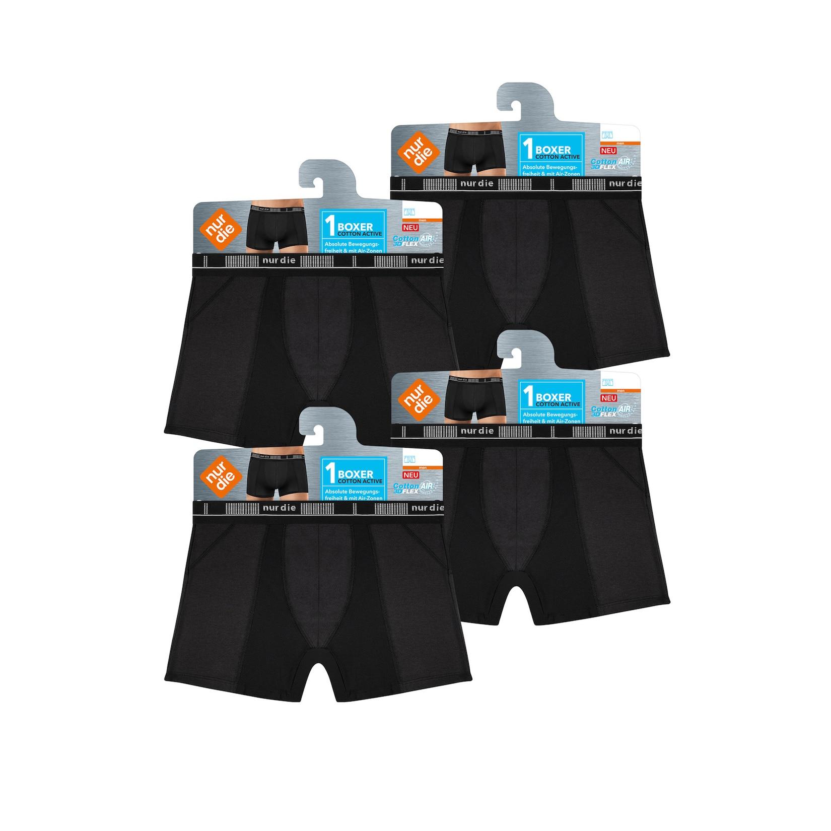 NUR DIE Herren Retro Pants Boxer 3D-Flex Air Retroshorts 4er Pack