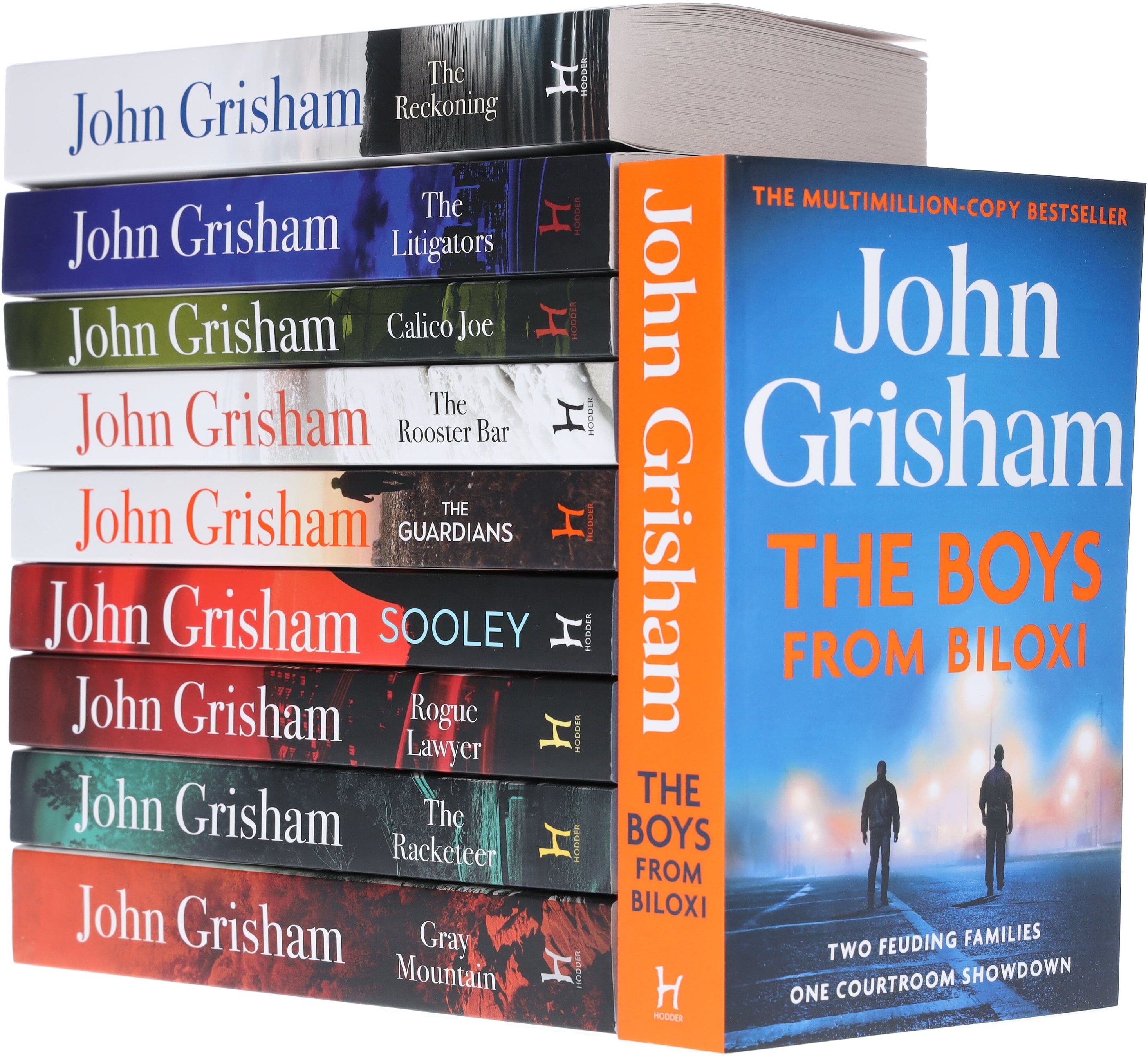 John Grisham Novels (Sooley, Rogue Lawyer, Guardians, Litigators, Racketeer & More) 10 Books Collection Set - Fiction - Paperback Hachette