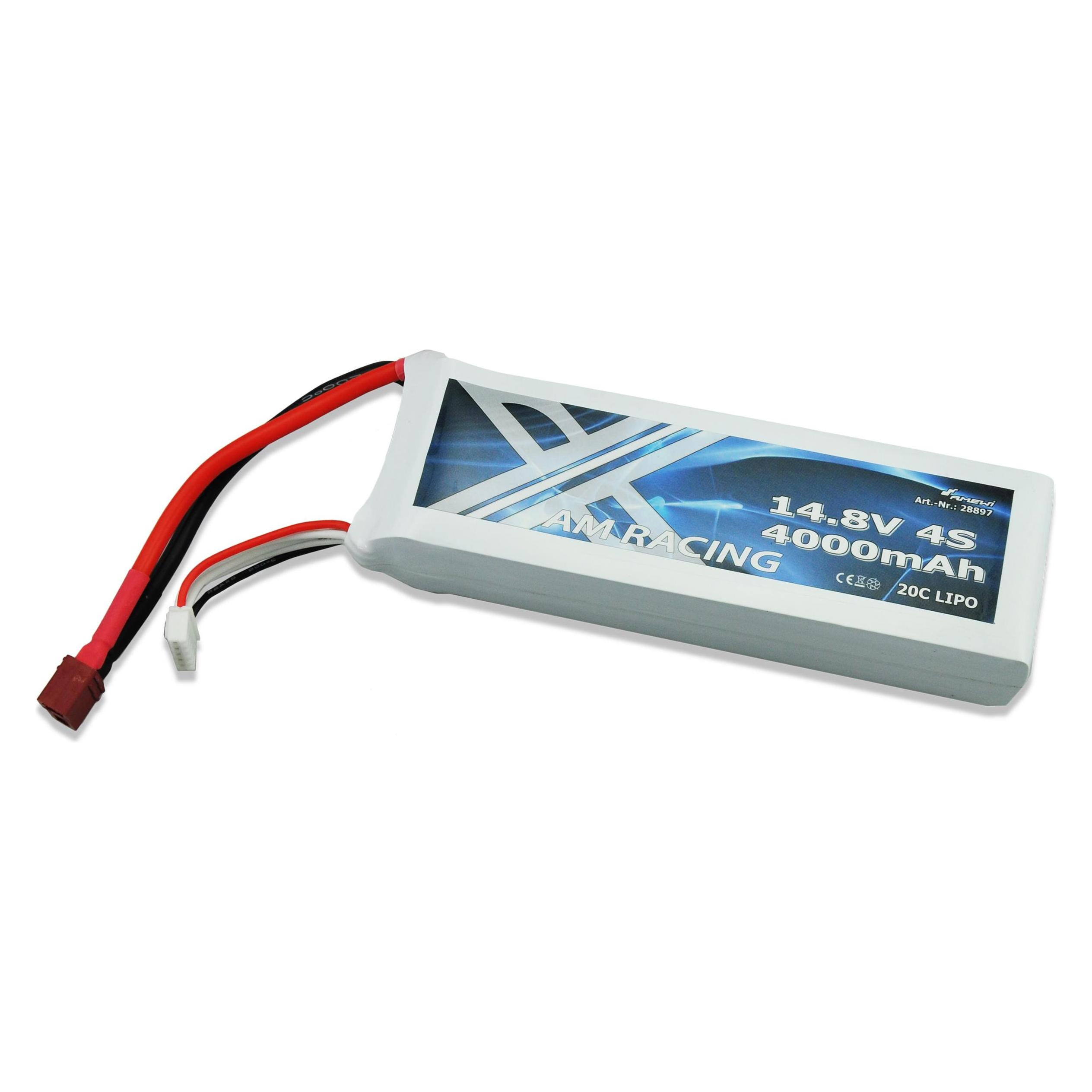 Amewi Akku 4S 14,8V 4000mAh 20C Softcase, DEANS (4000 mAh, 14.80 V) (11225882)
