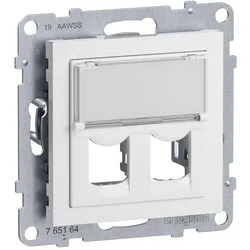 Legrand 765164 SEANO 2-fach Adapter für Systimax Datendosen, Farbausführung: Ultraweiß