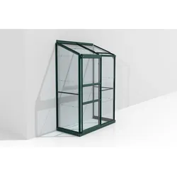 Vitavia Anglehngewächshaus Styx 900 Einscheibensicherheitsglas Smaragd