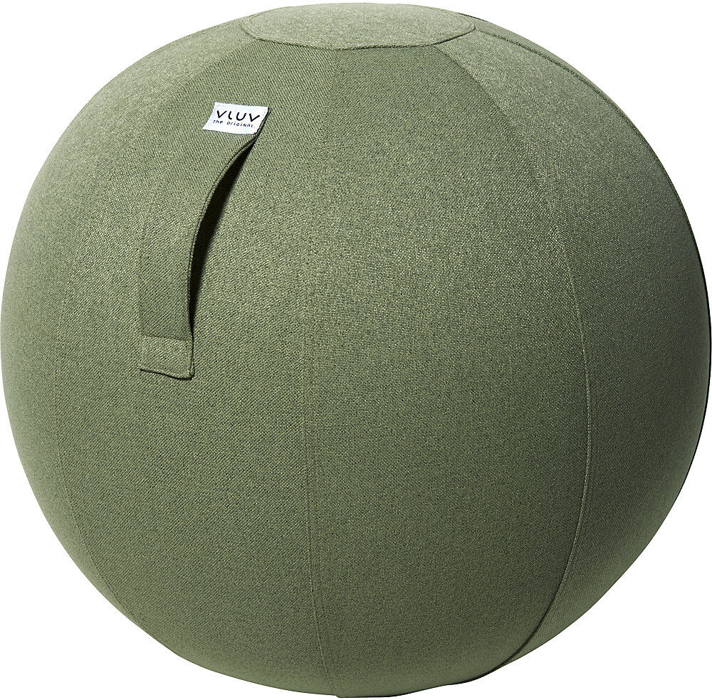 SOVA Sitzball, Stoffbezug in Naturtönen, 600 - 650 mm, pestogrün VLUV