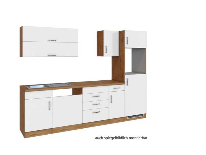 Held Möbel Küchenzeile SORRENTO, Weiß, Holznachbildung