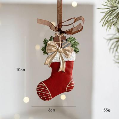 Uplift Treasures Retro 3D Christmas Tree Bell Resin Ornament socks