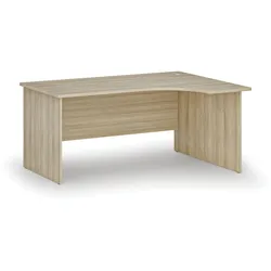 Büro-Eckschreibtisch PRIMO WOOD, 160x120 cm, rechts, Eiche natur