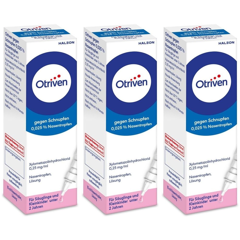 Otriven gegen Schnupfen 0,025% Nasentropfen x3 3x10 ml