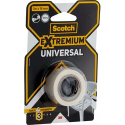 3M Scotch Extremium Universal Klebeband, weiß, 19 mm x 3 m
