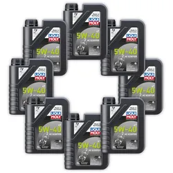 8x Motoröl LIQUI MOLY 20829 Motorbike 4T 5W-40 HC Scooter Motorroller Piaggio 1 L