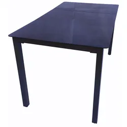 VCM Gartentisch aus Alu 140x80 Schwarz