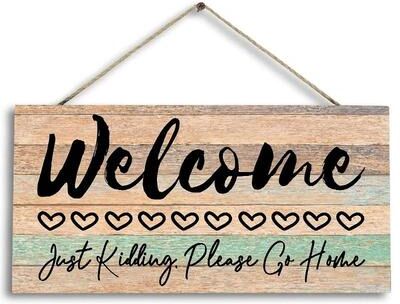 Uplift Treasures Rustic Wooden Welcome Wall Hanging Sign Decor s