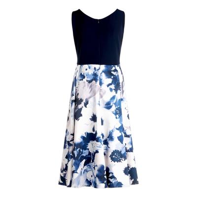 Cocktailkleid VERA MONT "Damen mit ausgestelltem Rock", Damen, Gr. 38, Normalgrößen, patch dunkelblau, dunkelblau, Obermaterial: 100% Polyester. Futter: 100% Polyester, ausgestellt kurz, Rundhals, Kleider