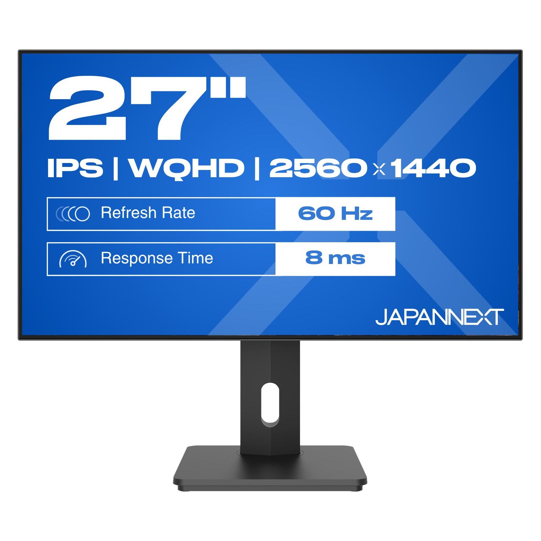 Japannext 68,5cm JN-27IPS4FLWQHDR-HSP 16:9 HDMI/DP WQHD (2560 x 1440 Pixel, 27") (JN-27IPS4FLWQHDR-HSP)