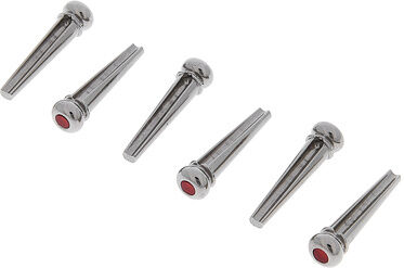 Martin Guitar Bridge Pin Liquid Metal Chrome Chrome