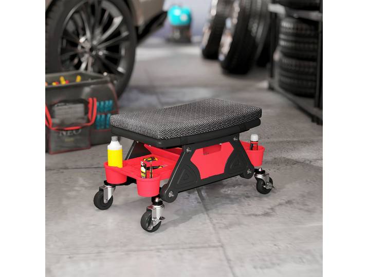 HOMCOM Tabouret Atelier Mobile 135kg Rotatif Noir