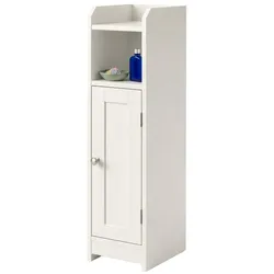 Relaxdays Weißer Badezimmerschrank Weiß,Silber