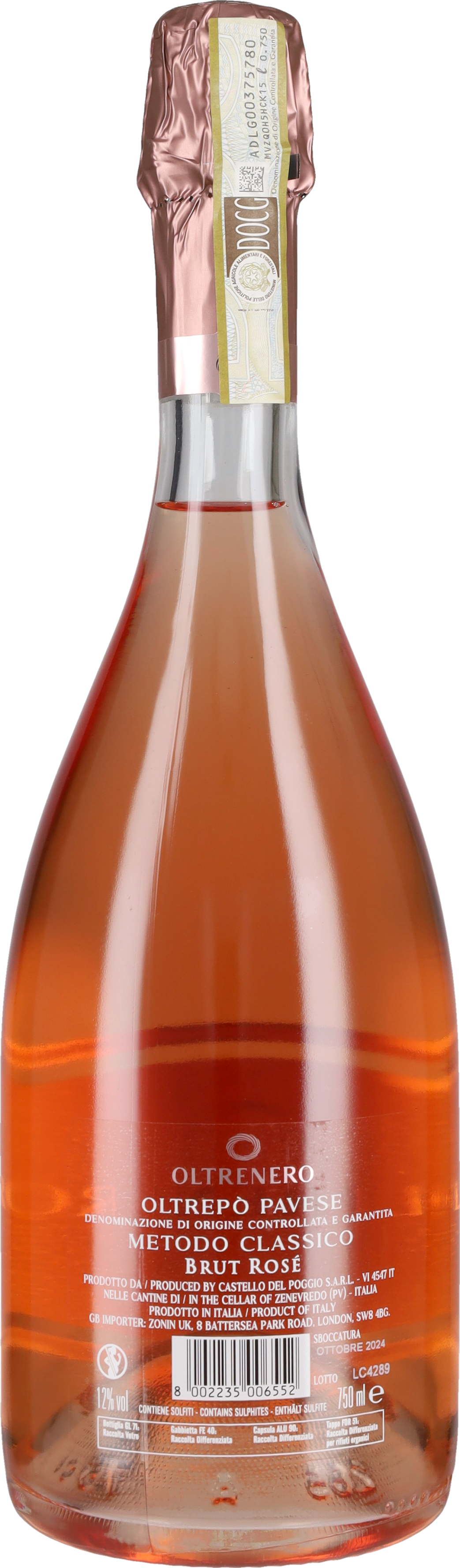 Spumante Metodo Classico Rosé Brut 'Cruasé Oltrenero' Tenuta Il Bosco