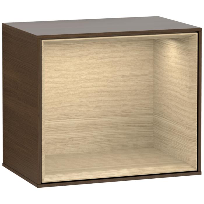 Villeroy und Boch Finion Regalmodul F580PCGN 41,8x35,6x27cm, Regal Oak Veneer, Walnut veneer