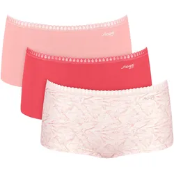 3 sloggi Go Crush Shortys - Damen - Gr. XL - rot/print