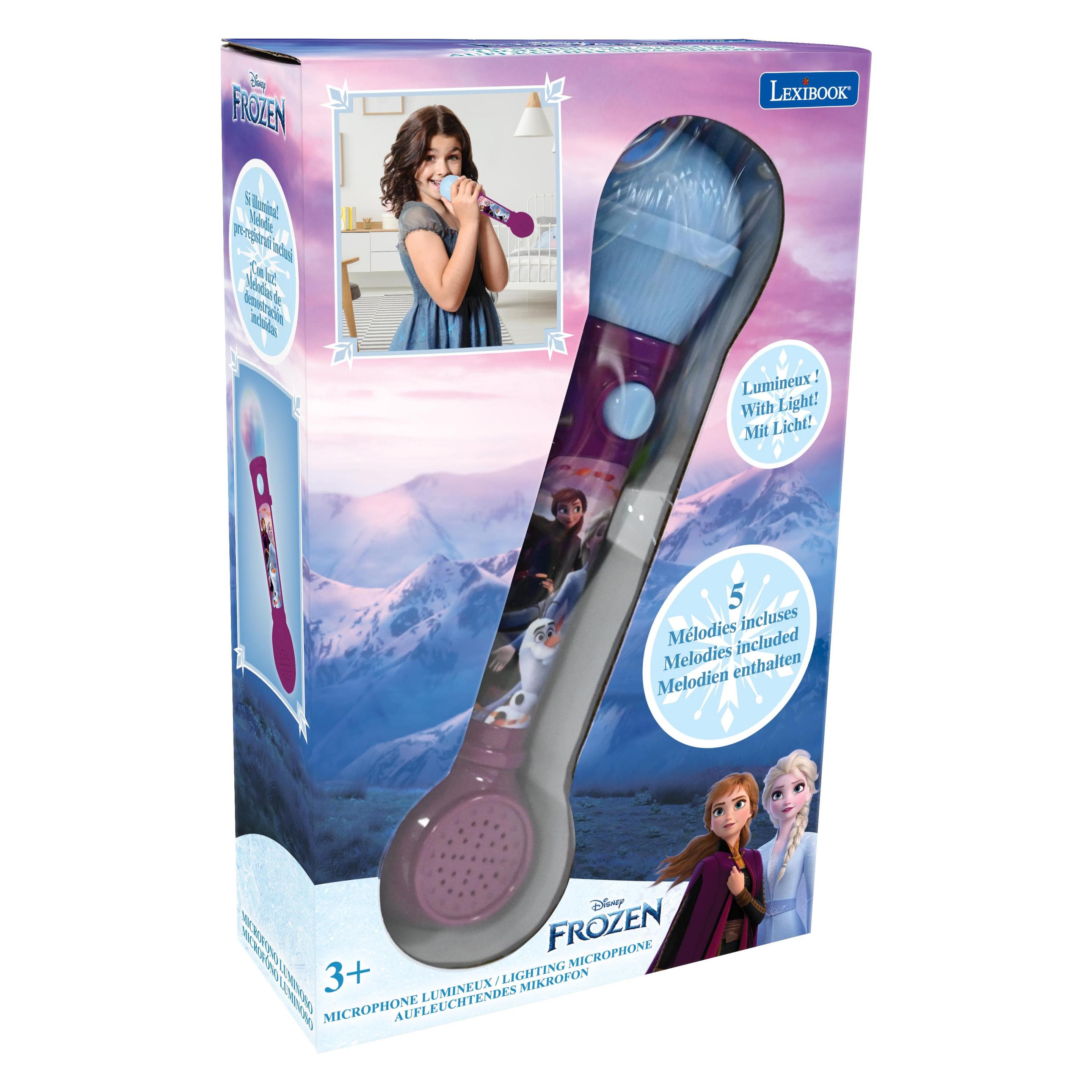 Lexibook Disney Eiskönigin Mikrofon mit Licht- und Sound-Effekten (89021)