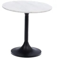 Sofa-Endstück Weißer Marmor 46 cm - Rund Marmor Amadeus 46x46 cm