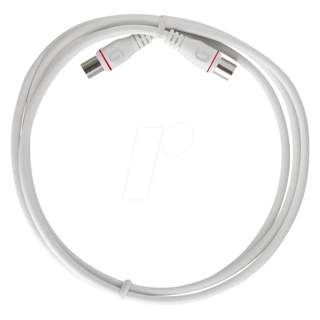 Axing Endgeräteanschlusskabel EAK 151-80 F-Anschluss 1,5m Quickfix (95 dB, Antennenkabel) (EAK15180)