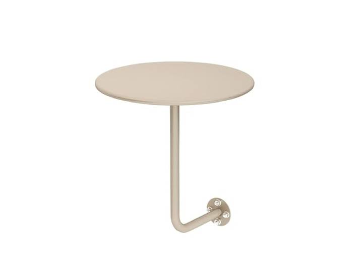 ZHANGJF An der Wand montierter runder Bartisch, platzsparender Beistelltisch aus Metall. Leichtes, Robustes Metall, pflegeleicht, moderner Stil(Champagne)