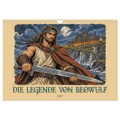 Die Legende von Beowulf (Wandkalender 2027 DIN A4 quer), CALVENDO Monatskalender