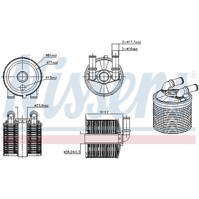 NISSENS Ölkühler, Automatikgetriebe 91506 für DS